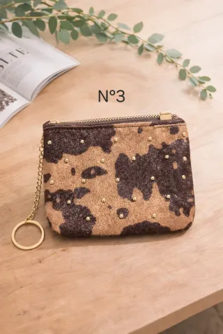 Monedero llavero animal print