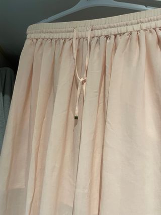Falda larga rosa talla S