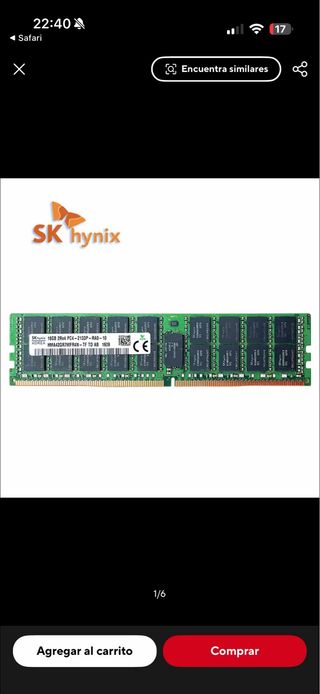 SK Hynix 16GB DDR4 2133MHz ECC RAM
