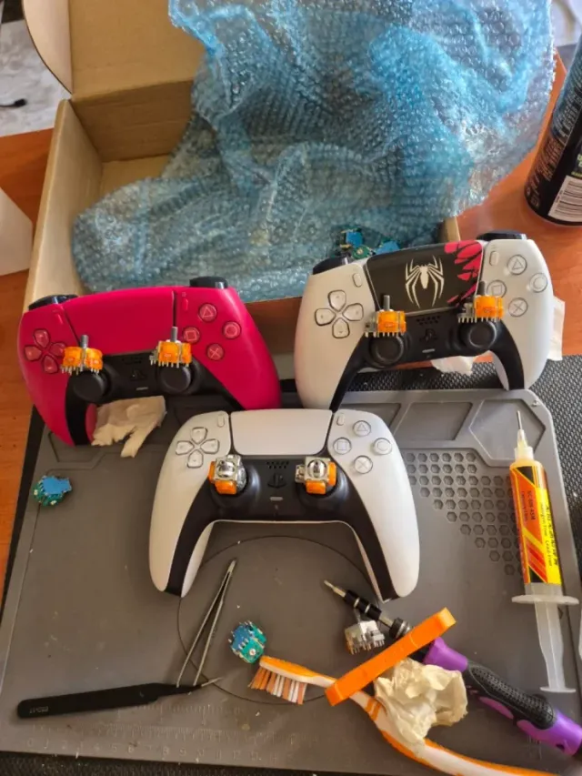 Reparación mando ps5 sticks TMR de carbono magnéti