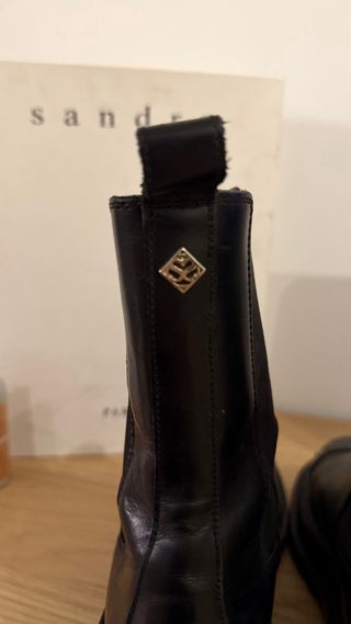 Botines Chelsea Sandro Paris Piel Negros