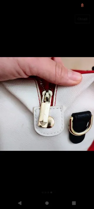 Borsa Armani bauletto nera e rossa