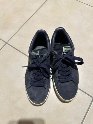 Scarpe Puma blu scamosciate