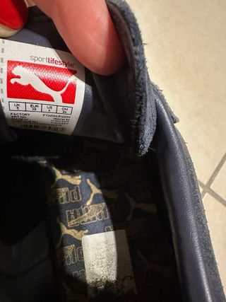 Scarpe Puma blu scamosciate