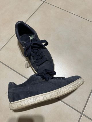 Scarpe Puma blu scamosciate