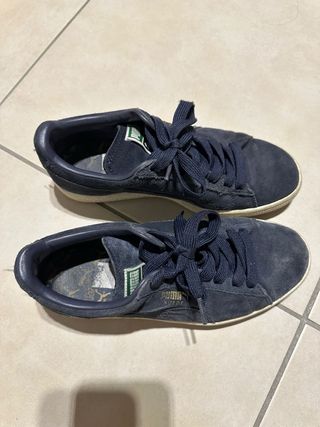 Scarpe Puma blu scamosciate