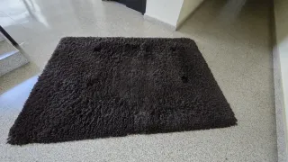 Alfombra Ikea GASER marrón pelo largo 133x145