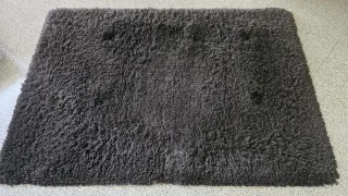 Alfombra Ikea GASER marrón pelo largo 133x145