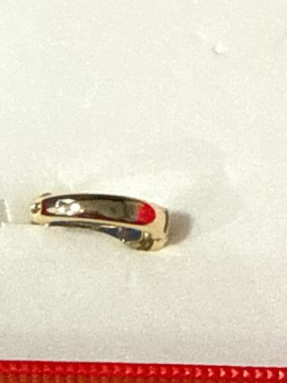 Pendientes Aro Laminado 14k Zafiro y Diamante