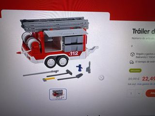 Remolque Bomberos Juguete con Accesorios