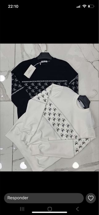 Camisas Calvin Klein Negras y Blancas