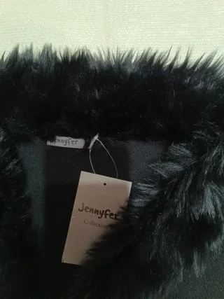 Bolero negro fiesta con pelo