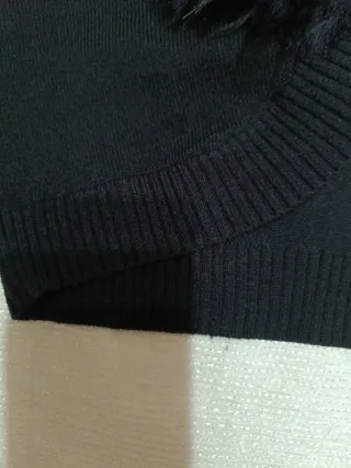 Bolero negro fiesta con pelo