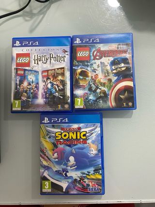 PS4 (PlayStation 4) Negra con Mando y Juegos