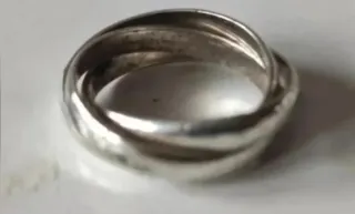 Anillos de plata ley y esmalte azul