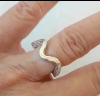 Anillos de plata ley y esmalte azul