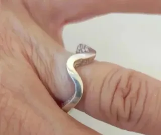 Anillos de plata ley y esmalte azul