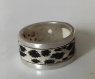 Anillos de plata ley y esmalte azul