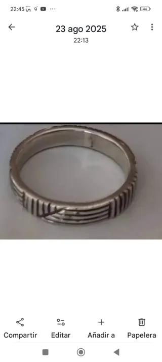 Anillos de plata ley y esmalte azul