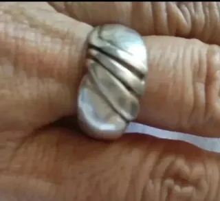 Anillos de plata ley y esmalte azul