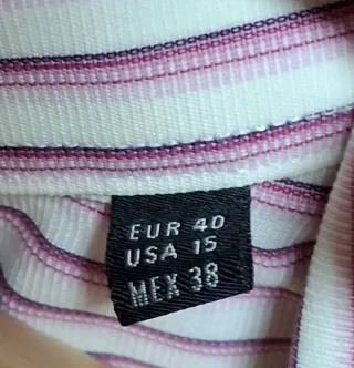 Camisa Zara Rayas Rosas y Blancas Talla M