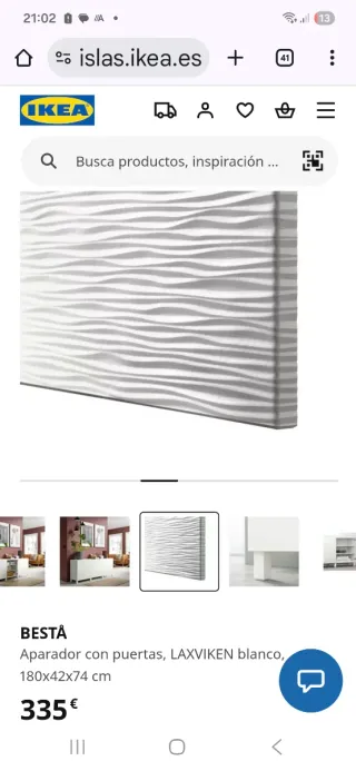 Mueble TV IKEA BESTA / LASVIKEN Blanco