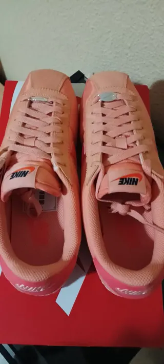 Nike Cortez TXT nylon Naranja y Rosa