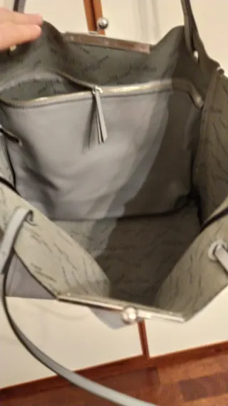 Borsa Marc Jacobs vera pelle grigia