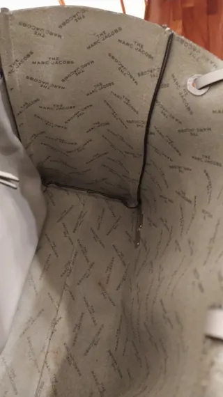 Borsa Marc Jacobs vera pelle grigia