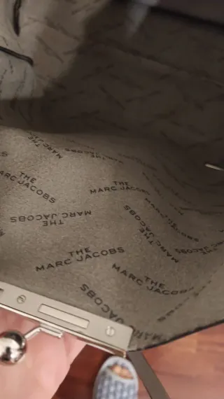 Borsa Marc Jacobs vera pelle grigia