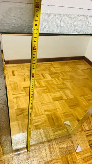 Espejo con repisa de cristal