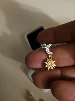 Pendientes Sol y Luna Ramonín Plata y Oro