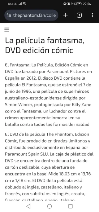 THE PHANTOM - EL HOMBRE ENMASCARADO (DVD)