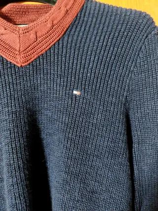 Maglione Tommy Hilfiger blu e marrone