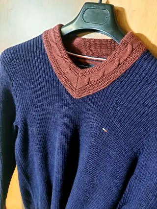 Maglione Tommy Hilfiger blu e marrone