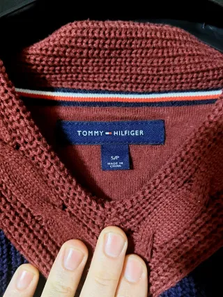 Maglione Tommy Hilfiger blu e marrone