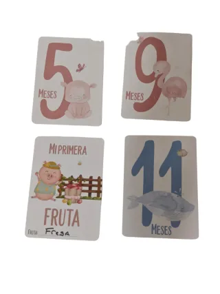 Tarjetas cumple meses y mis primeras veces bebé