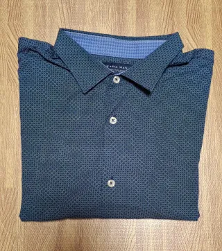 Camisa Zara Hombre Azul Estampada