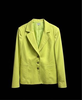Chaqueta americana mujer verde/amarilla