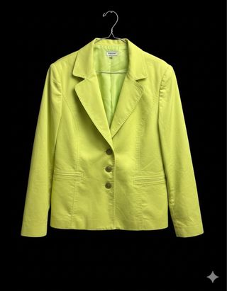Chaqueta americana mujer verde/amarilla