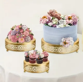 Set 3 Bandejas Doradas Decorativas