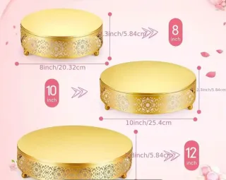 Set 3 Bandejas Doradas Decorativas