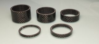 Juego 5 espaciadores dirección bici carbono