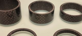 Juego 5 espaciadores dirección bici carbono