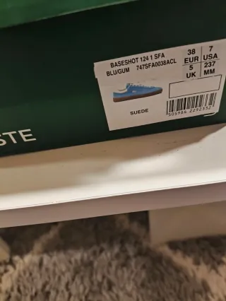 Zapatillas Lacoste Baseshot Azul Talla 38