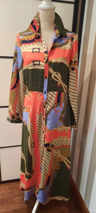 Vestido camisero estampado