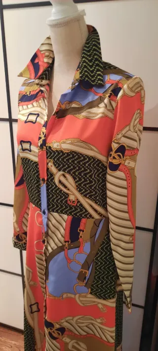 Vestido camisero estampado