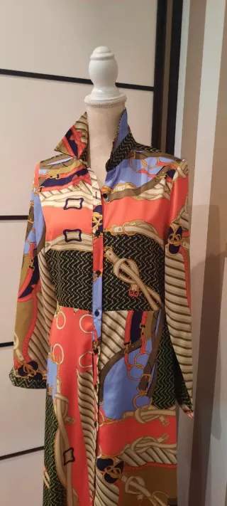 Vestido camisero estampado