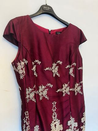 Vestido de boda/fiesta rojo con chaqueta