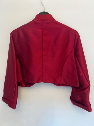 Vestido de boda/fiesta rojo con chaqueta